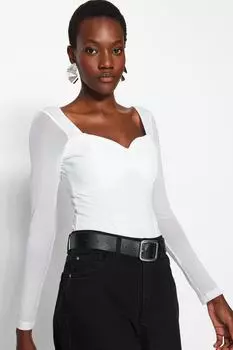 Боди трикотажное Trendyol, экрю