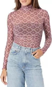 Боди Under It All с принтом Free People, цвет Garnet Combo