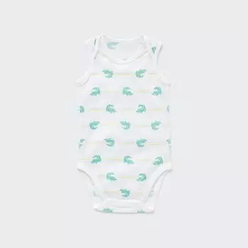 Боди UNIQLO Joy of Print из хлопковой сетки с принтом, белый
