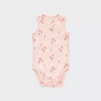 Боди UNIQLO Joy of Print из хлопковой сетки с принтом, розовый