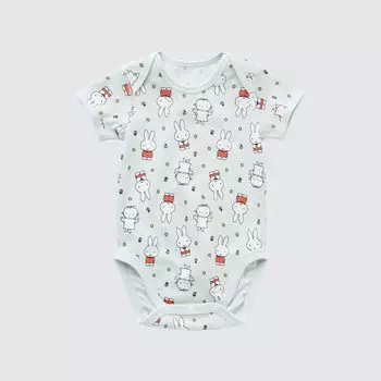 Боди UNIQLO Picture Book Collection Dick Bruna с коротким рукавом, светло-зеленый