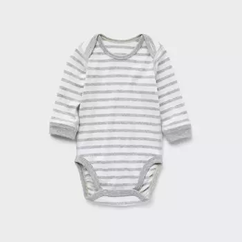 Боди UNIQLO с длинными рукавами, серый