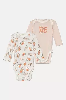 Боди United Colors of Benetton для малышей/2 пары хлопковых боди, розовый