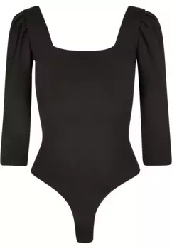 Боди URBAN CLASSICS "Женское боди Urban Classics из переработанного материала с рукавами 3/4", черный