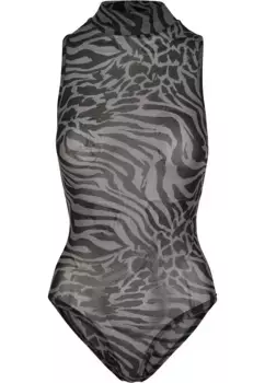 Боди URBAN CLASSICS "Женское сетчатое боди без рукавов Urban Classics", черный