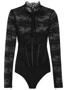 Боди Valentina Retrofete, черный
