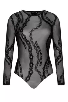 Боди Versace Jeans Couture Slim Fit, черный
