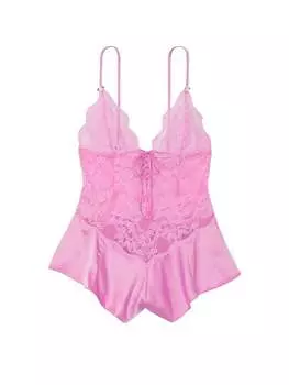 Боди Victoria's Secret Lattice Lace, розовый