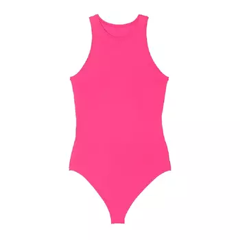 Боди Victoria's Secret Pink Base Stretch High-neck, розовый