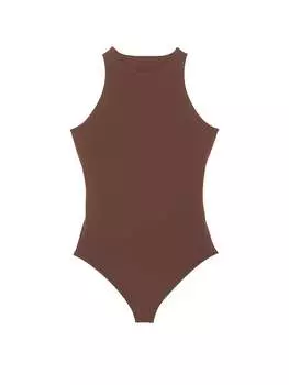 Боди Victoria's Secret Pink Base Stretch High-neck, коричневый
