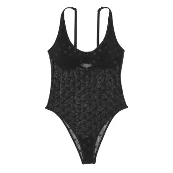 Боди Victoria's Secret Pink Dot Mesh, черный