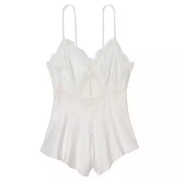 Боди Victoria's Secret Stretch Satin Cutout, белый