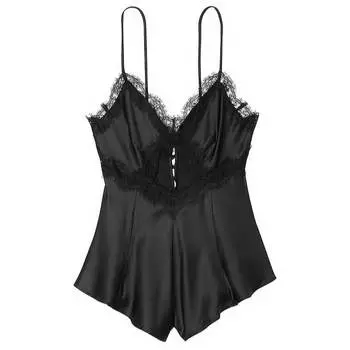 Боди Victoria's Secret Stretch Satin Cutout, черный