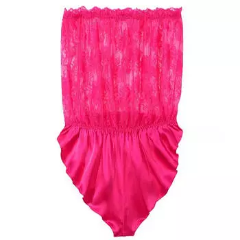 Боди Victoria's Secret VS Archives Silk Strapless Teddy, ярко-розовый