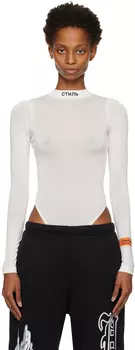 Боди в белом стиле Heron Preston