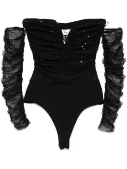 Боди в горошек NISSA, черный