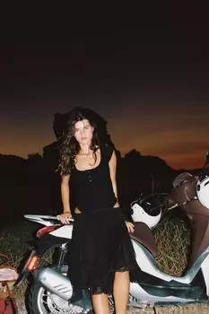 Боди в ребрику с пуговицами ZARA, черный