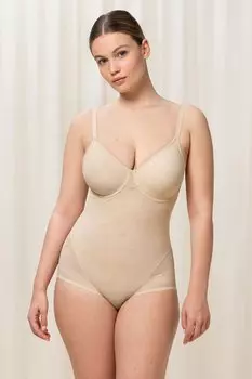 Боди Wild Rose Sensations с узором и регулируемыми бретелями Triumph, бежевый