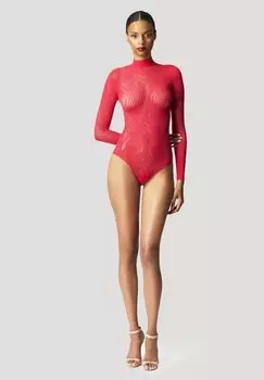 Боди Wolford, темно-красный