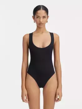 Боди вторая кожа Le body Gr Grain Jacquemus, черный