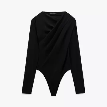 Боди Zara Draped, черный