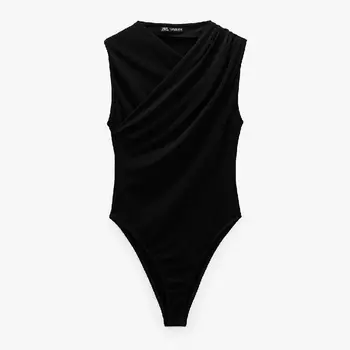 Боди Zara Draped Neck, черный