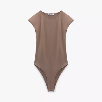 Боди Zara Fitted, светло-коричневый