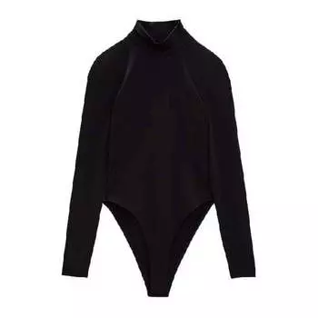 Боди Zara High Neck, черный