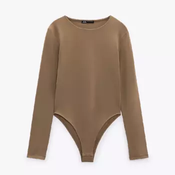 Боди Zara With Stretch, светло-коричневый