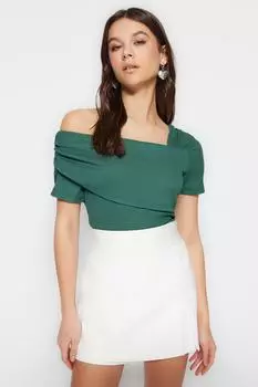 Боди - Зеленый - Облегающий крой Trendyol, зеленый