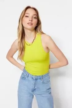 Боди - Желтый - Приталенный крой Trendyol
