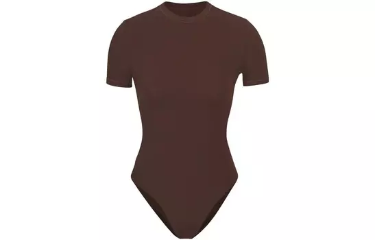 Боди женское, цвет какао-коричневый Skims