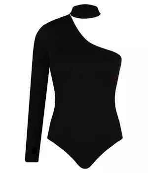 Боди женское Hugo с одним рукавом, черный