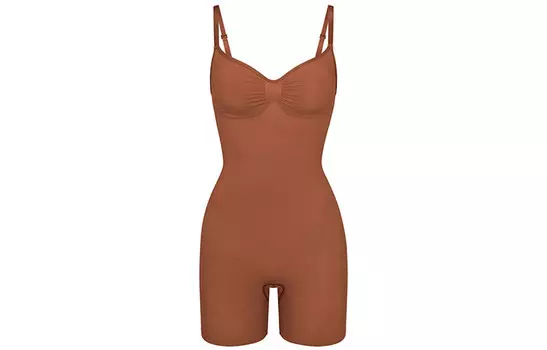 Боди женское темно-красно-коричневое/бронзовое Skims