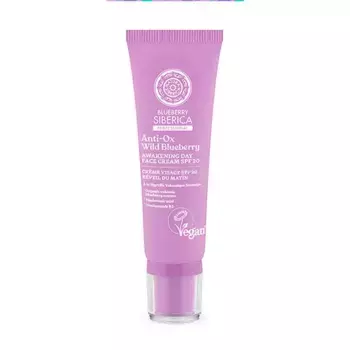 Бодрящий дневной крем для лица Anti-Ox Wild Blueberry Face Cream Spf20 Natura Siberica, 50 ml
