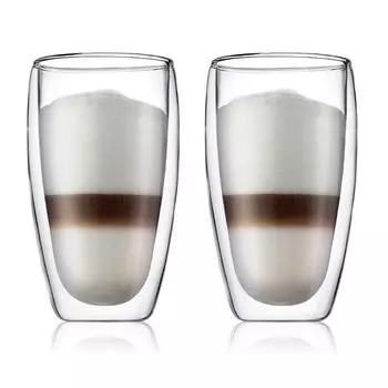 Бодум 2 шт. Стакан, двустенный, 0,45 л BODUM, прозрачный