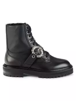 Боевые ботинки Cora Crytsal Jimmy Choo, цвет Black Crystal