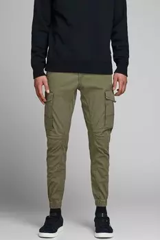 Боевые брюки приталенного кроя Jack & Jones, зеленый