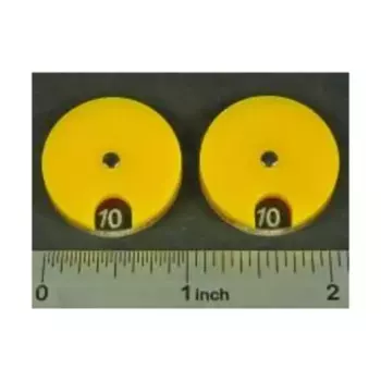 Боевые циферблаты 0–10 — золото (2), Token Sets - Combat Dials (Litko Aerosystems)