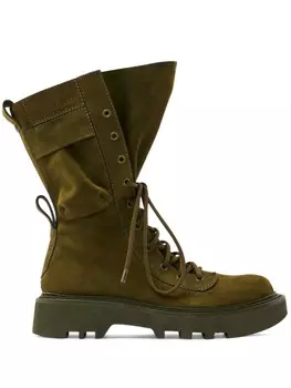 Боевые кожаные ботинки JW Anderson, зеленый