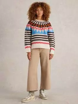 Богатый джемпер из овечьей шерсти элли фэр-айл White Stuff, разноцветный