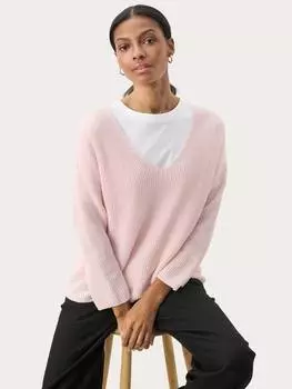 Богатый льняной джемпер etrona с v-образным вырезом Part Two, цвет Mauve Chalk