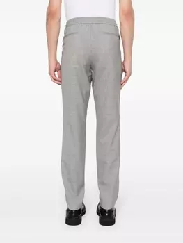 Boggi Milano брюки строгого кроя из вирджинской шерсти, серый