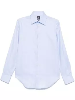 Boggi Milano куртка-рубашка с узором в елочку, синий