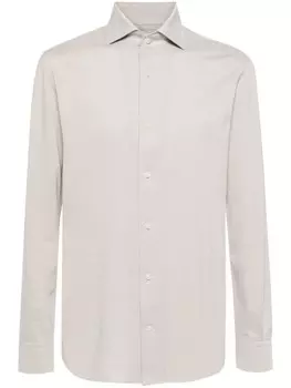 Boggi Milano меланжевая рубашка, нейтральный цвет