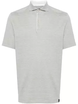 Boggi Milano меланжевая рубашка поло, зеленый