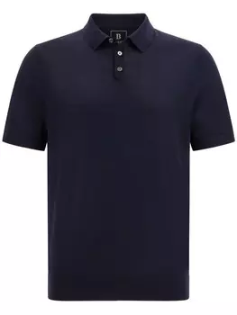 Boggi Milano рубашка поло из шерсти мериноса, синий