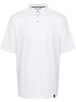 Boggi Milano рубашка поло из ткани пике, белый