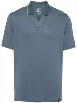 Boggi Milano рубашка поло из ткани пике, синий