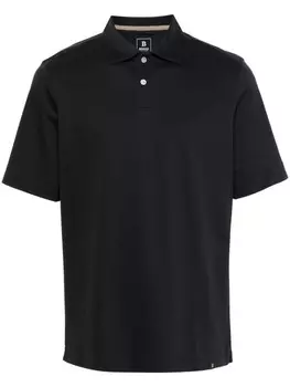 Boggi Milano рубашка поло из ткани пике, черный
